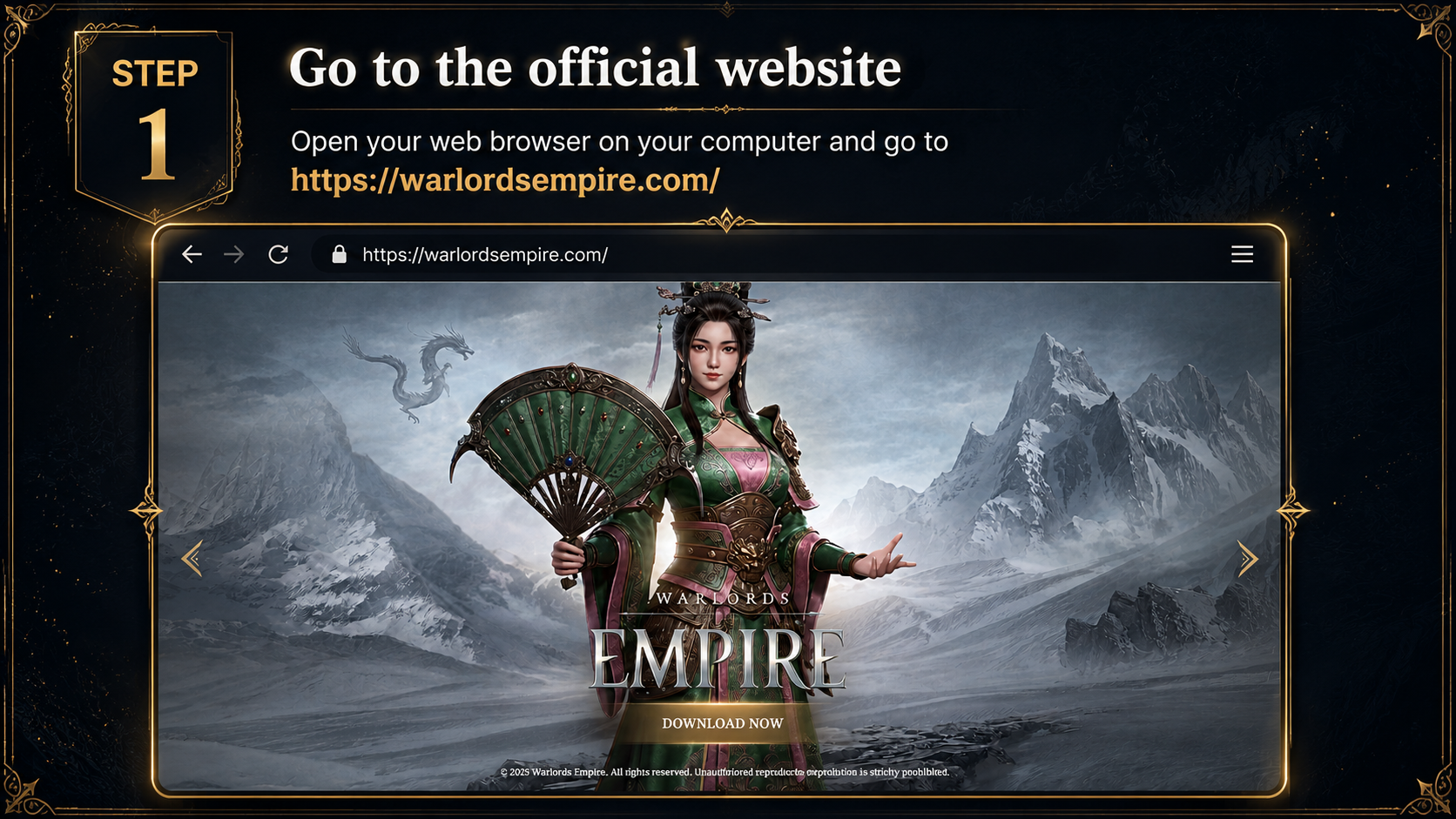 Step 1 - Go to the official website