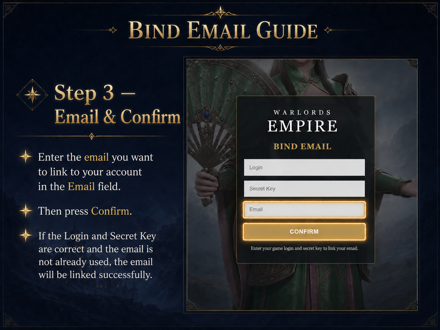 Bind Email Step 3